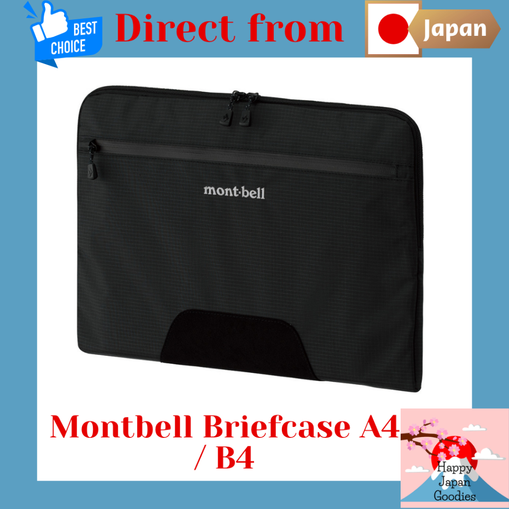 Montbell Briefcase A4 / B4 Black | Business Bag, Laptop Case, Lightweight [Direct from Japan]