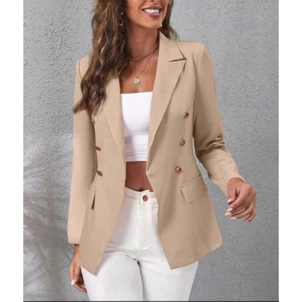 Blazer Alfaiataria Feminino Acinturado Moda Outono/Inverno