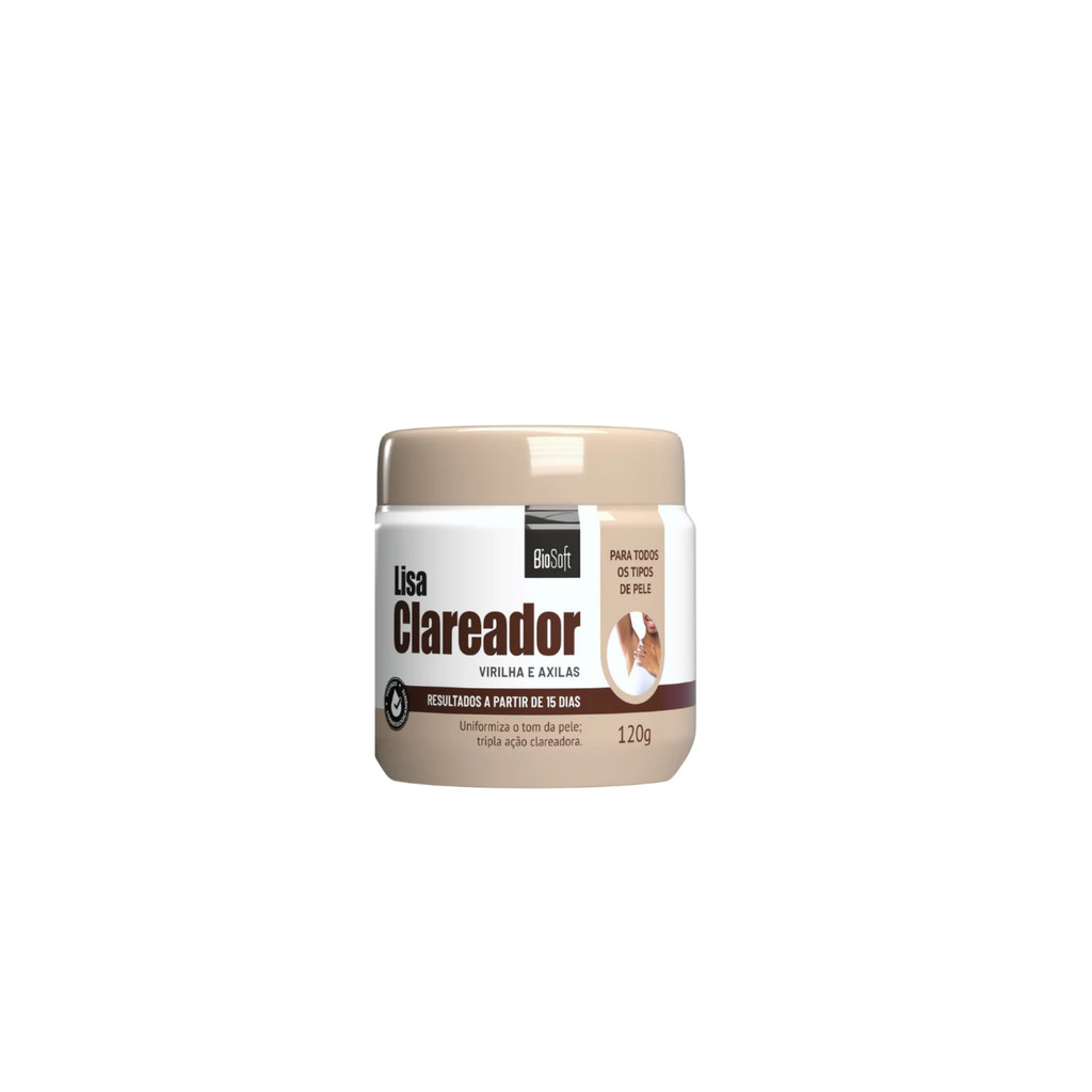 BioSoft Clareador 120g – Pele com Aparência Uniforme em Áreas de Atrito