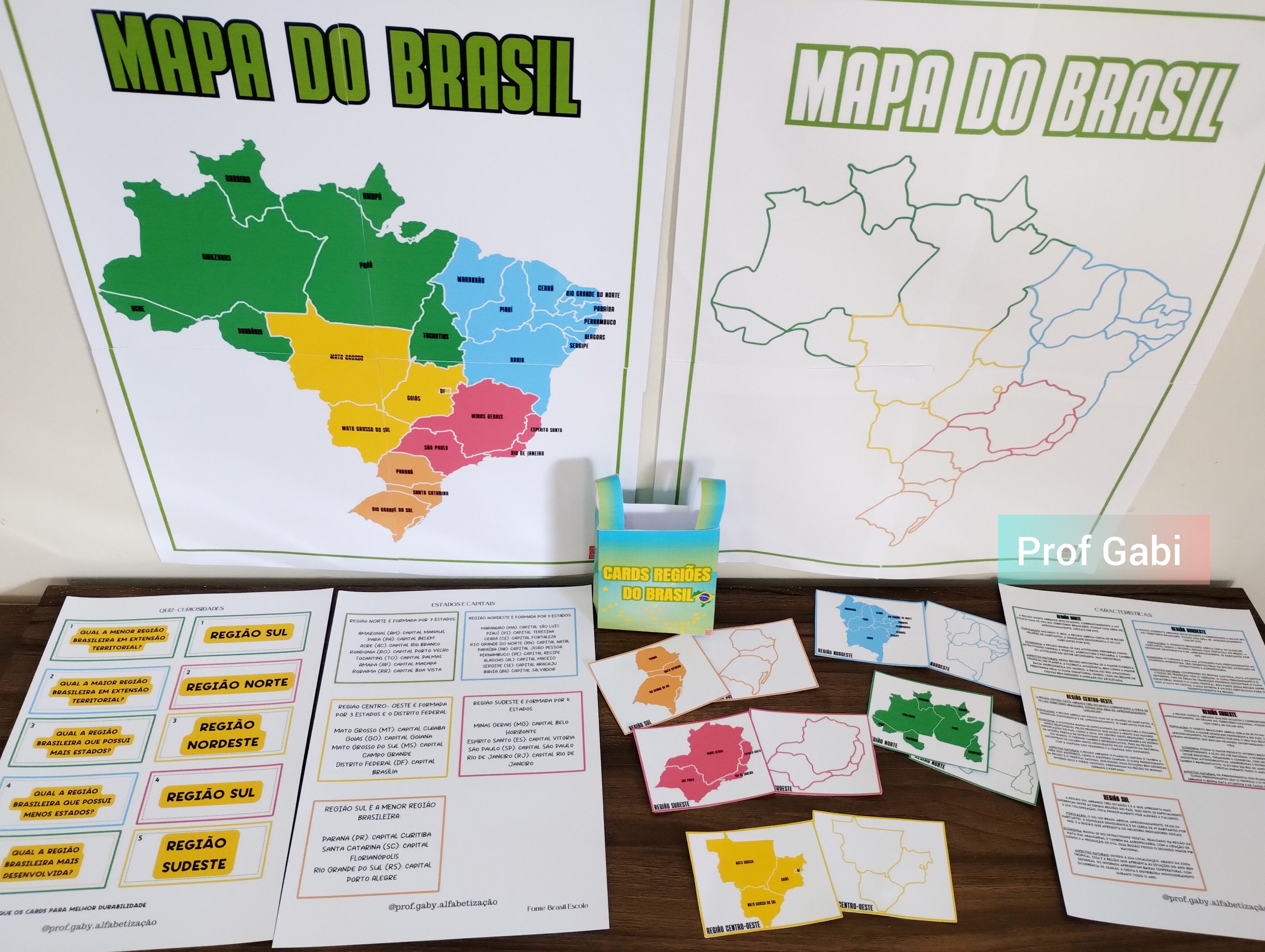 CARDS REGIÕES DO BRASIL