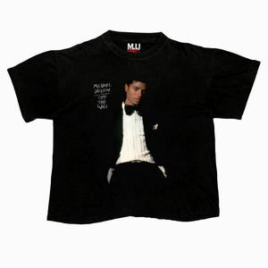 Camiseta Masculina Feminina Oversized Estampa Michael Jackson Off The Wall Álbum Tuxedo Vintage T-shirt Streetwear