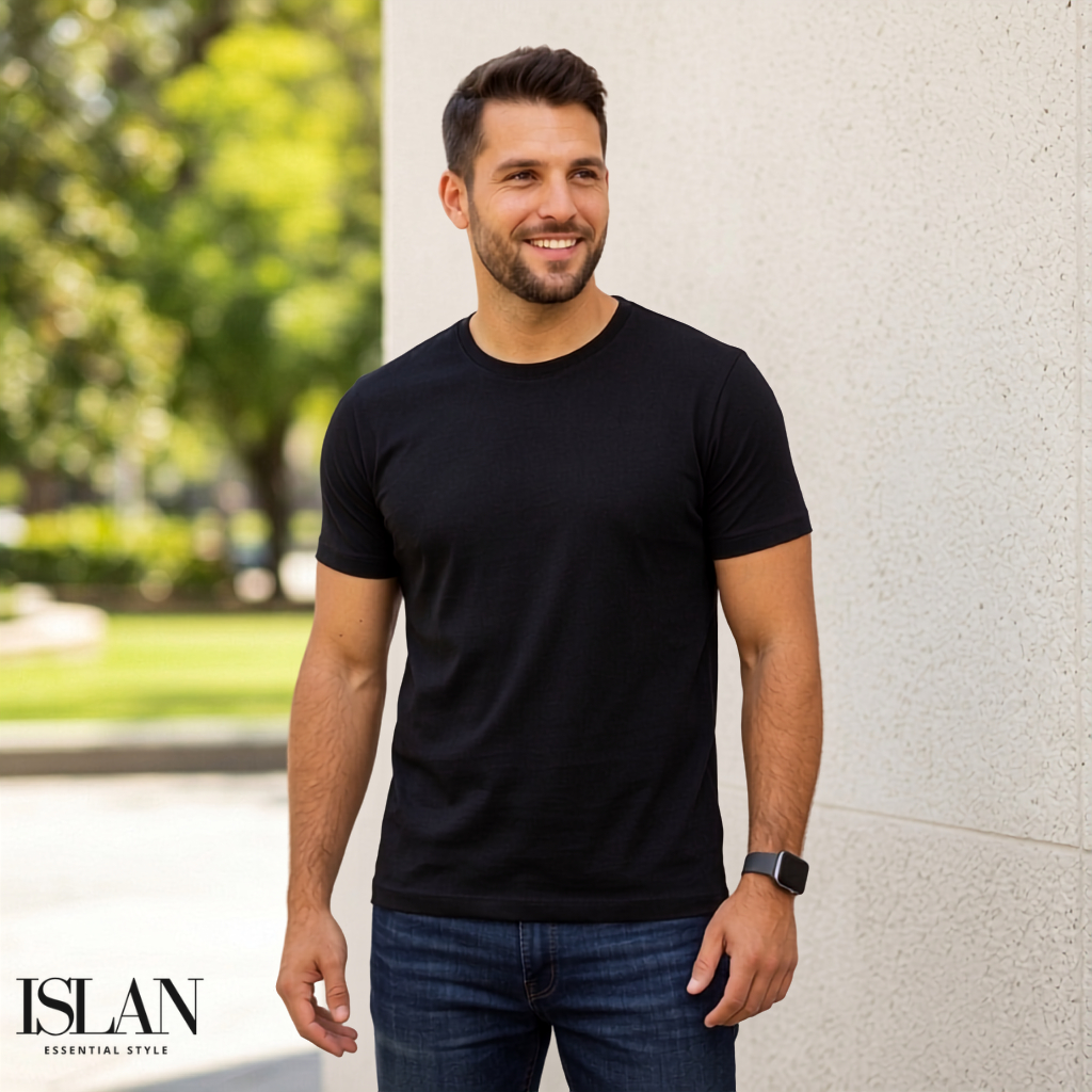 Camiseta Masculina Importada Malha Peruana Premium Slim Fit Basica Original Alta Qualidade