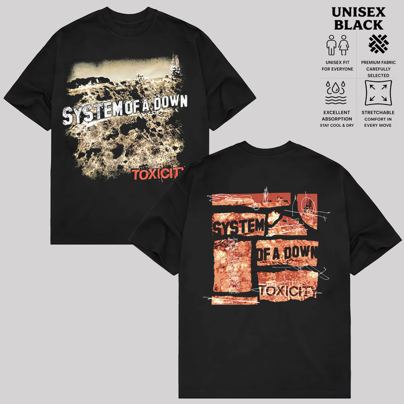 Music.Soul Camiseta Unissex System Of A Down Banda Toxicity Estampa Retrô Confortável Premium Estilosa Casual