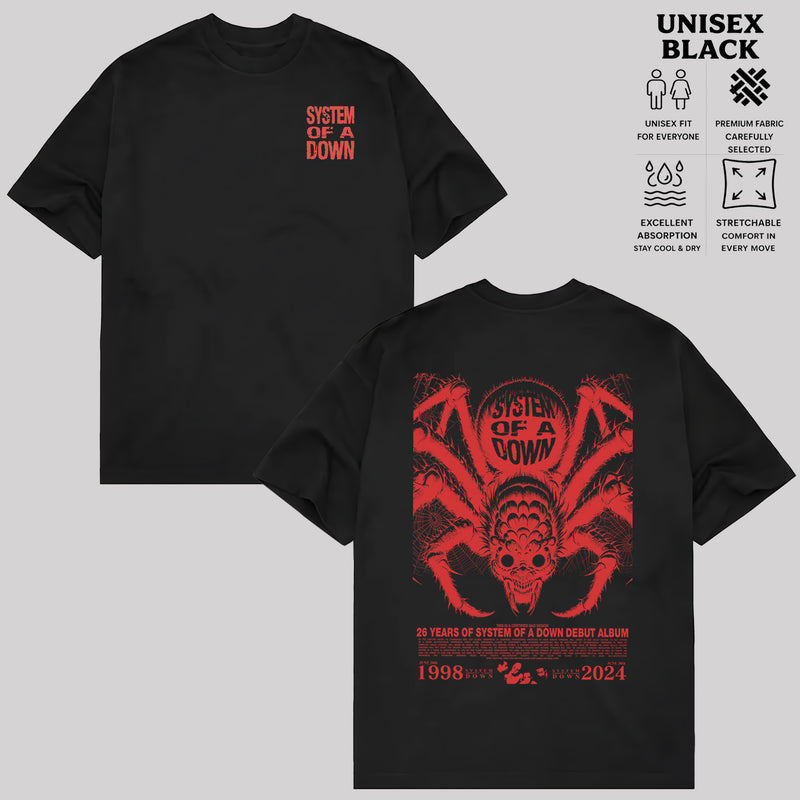 Music.Soul Camiseta Unissex System of a Down Banda Vintage Estampa Atemporal Confortável Premium Estilosa Casual