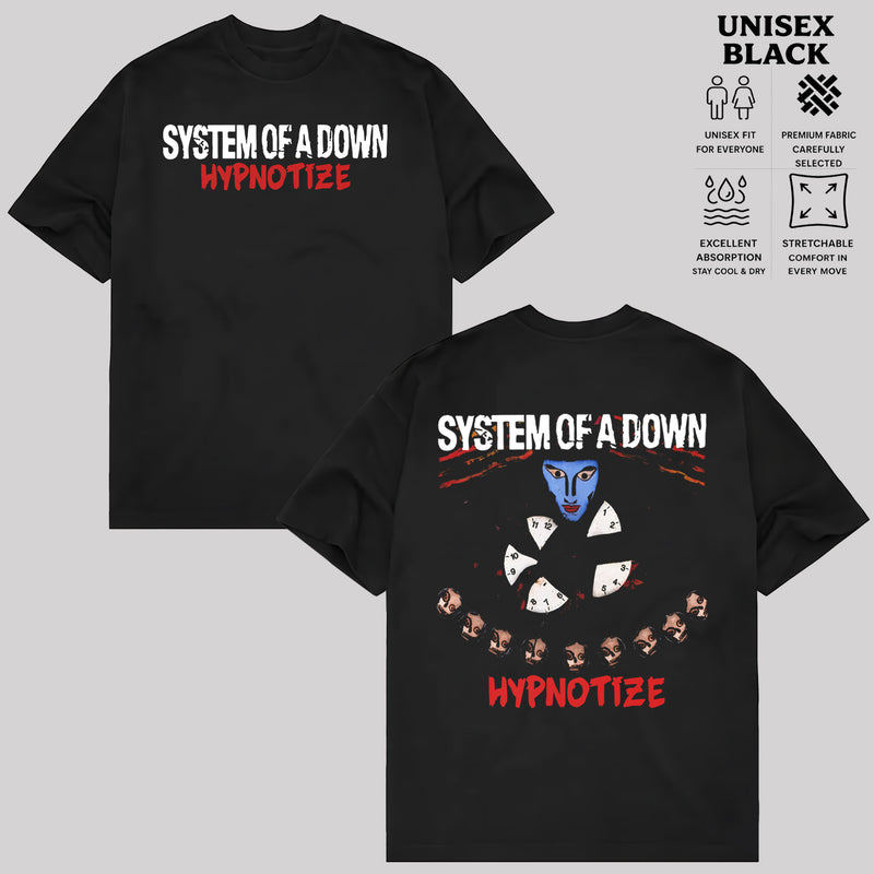 Music.Soul Camiseta Unissex System Of A Down Hypnotize Estampa Vintage Confortável Premium Estilosa Casual
