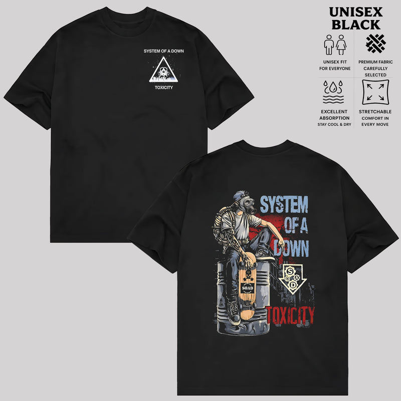 Music.Soul Camiseta Unissex SYSTEM OF A DOWN Banda Heavy Metal Rock Estampa Vintage Confortável Premium Estilosa Casual