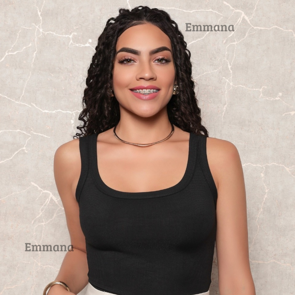 Regata Canelada Vies Largo Blusa Básica Camiseta Causal