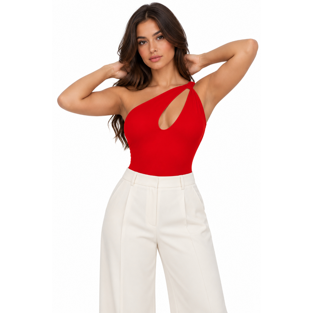 Body Feminino Decotado modelo causal com forro