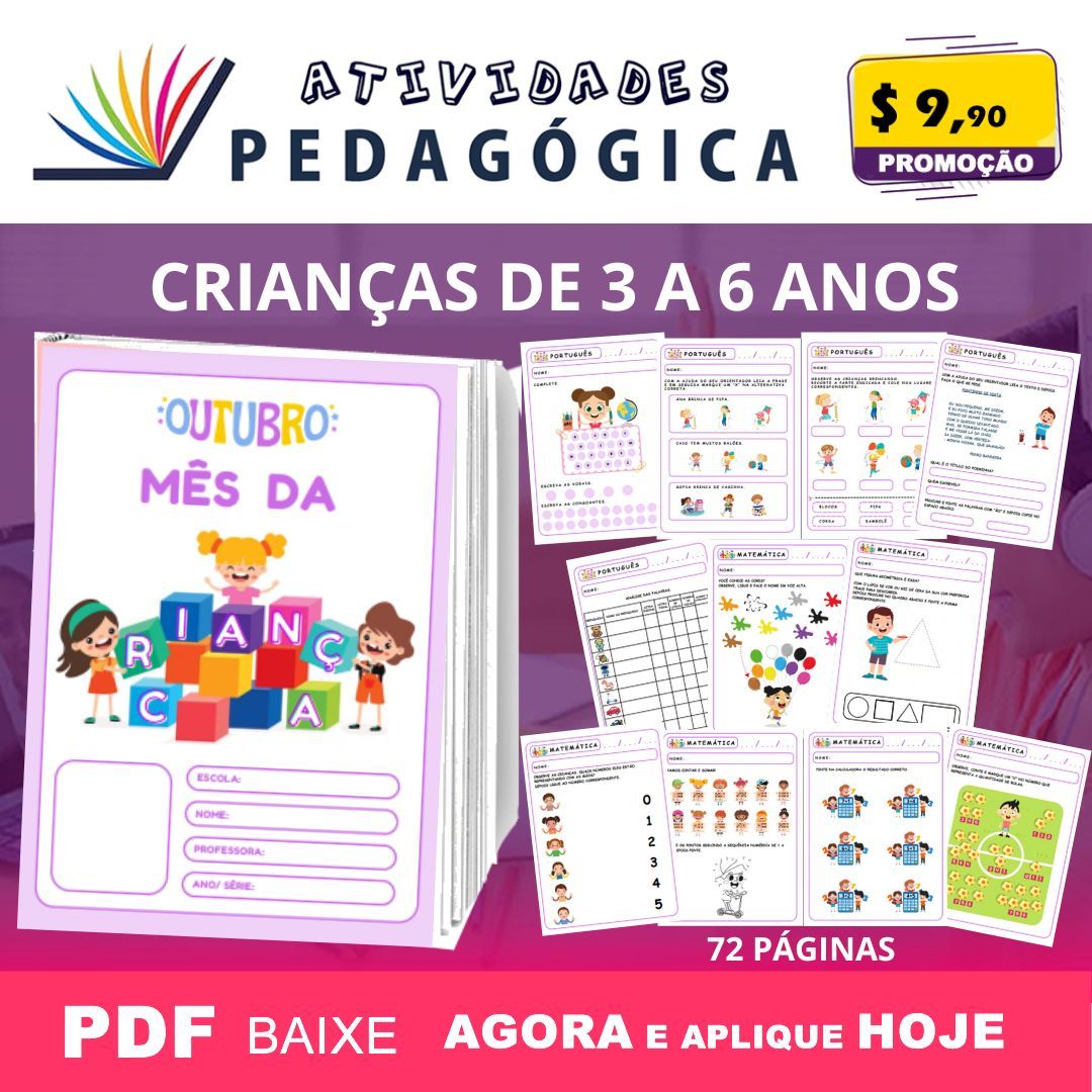 ATIVIDADES INFANTIL DIA DAS CRIANÇAS