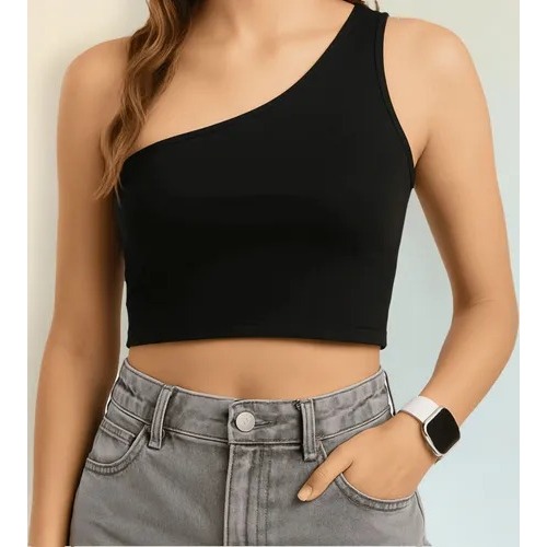Cropped Básico Estilo Causal Top Mula