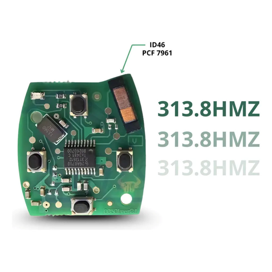 Placa Chave Honda 313MHz ID46 PCF7961 Telecomando