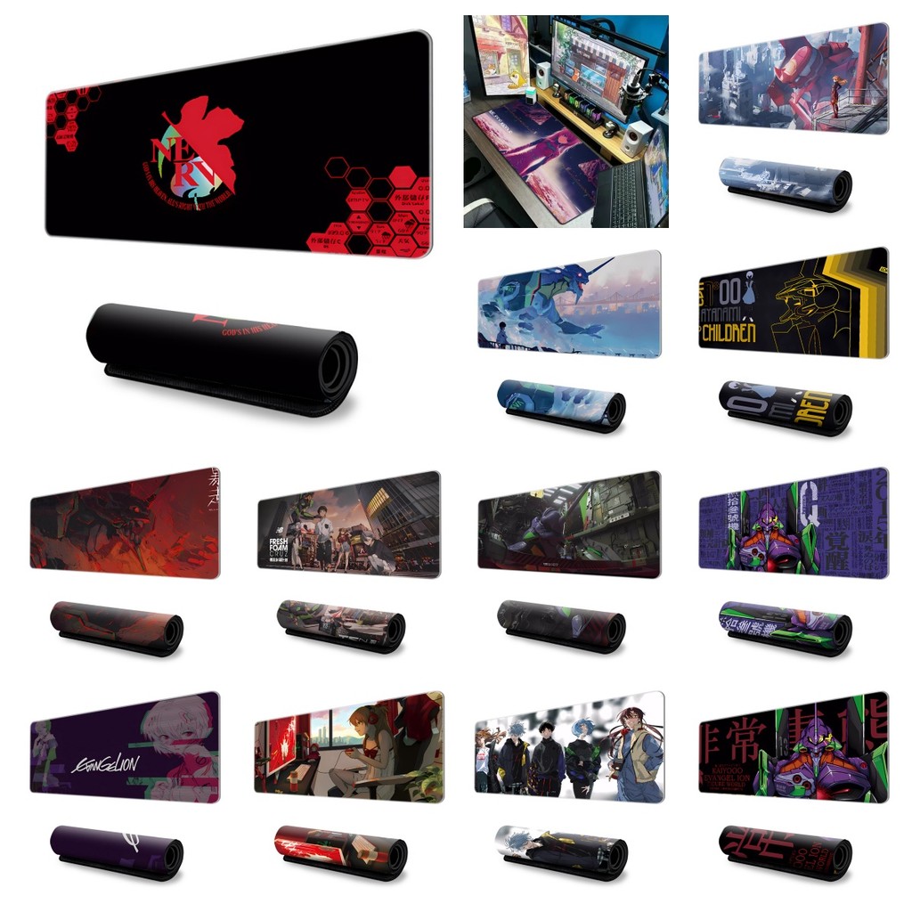 18 Cores EVA NEON GENESIS EVANGELION Padrão Grande Profissional E-Sports Mousepad Tapete De Teclado Antiderrapante Camur