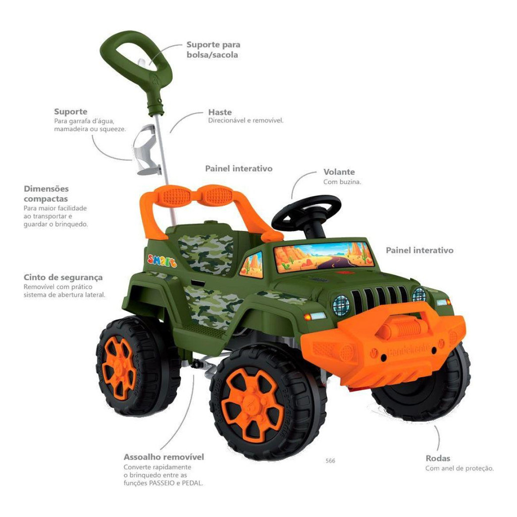 Smart Banjipe Passeio E Pedal Bandeirante | 1 ou 2un | Design Sofisticado Premium