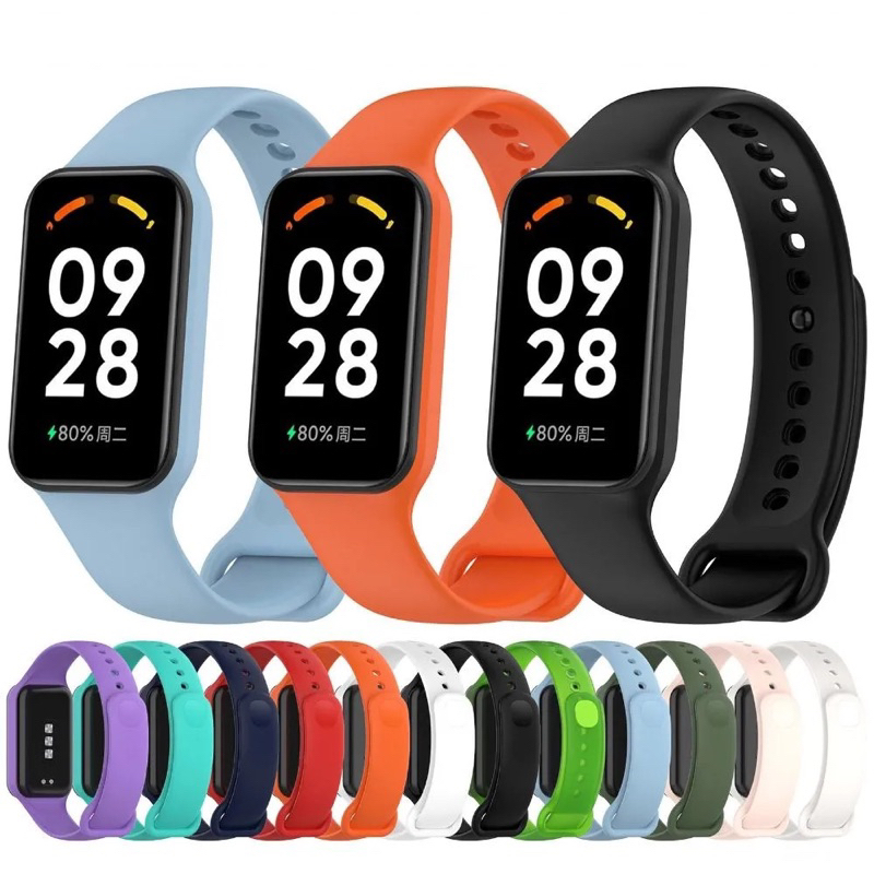 W.BILL Pulseira Silicone para Redmi Band 2/Xiaomi Mi Band 8 Active Design Leve e Flexível Promoção