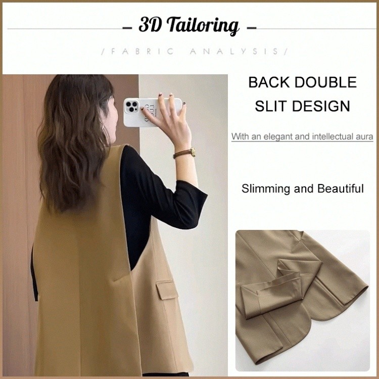 Fashion Suit Tank Top Simple Cut Fashion Colorfast Daily Life Femininity Workplace Elite Formal