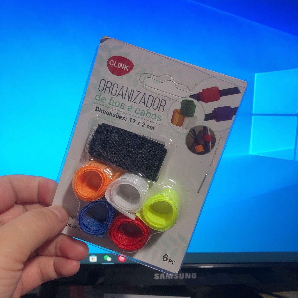 kit 6 PCS Organizador de fios e cabos Velcro/Cabo Organizador Clips Enrollador De Fio Accesories Fone De Ouvido Linha De Dados