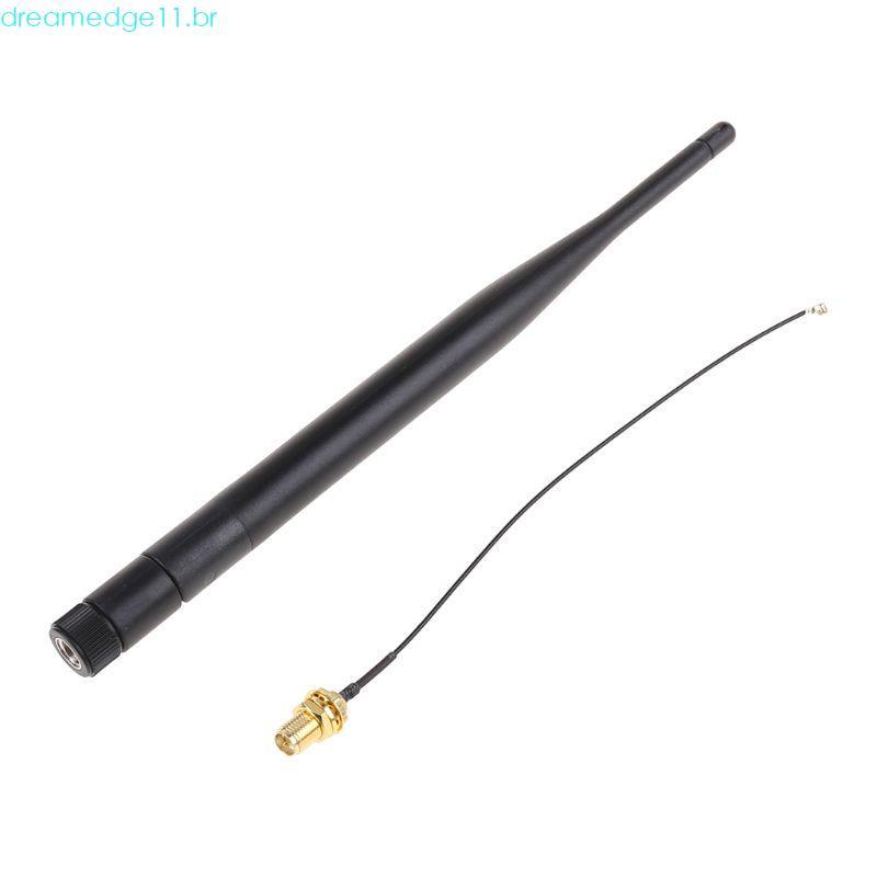 dreamedge11 RP-SMA 868 MHz 5dBi Antena Roteadora + 15cm Fêmea Para I