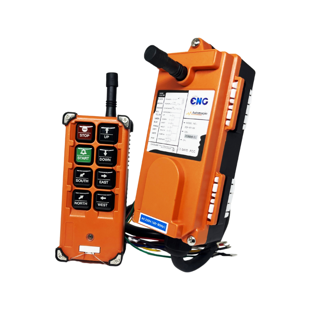 Controle Para Ponte Rolante  868Mhz Modelo F21-E1B Distância 100 Metros (J12)