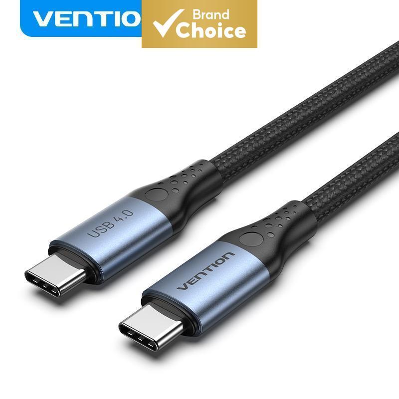 Cabo USB 4.0 Tipo C Vention 40Gbps 240W 8K@60Hz para Laptop e Monitor