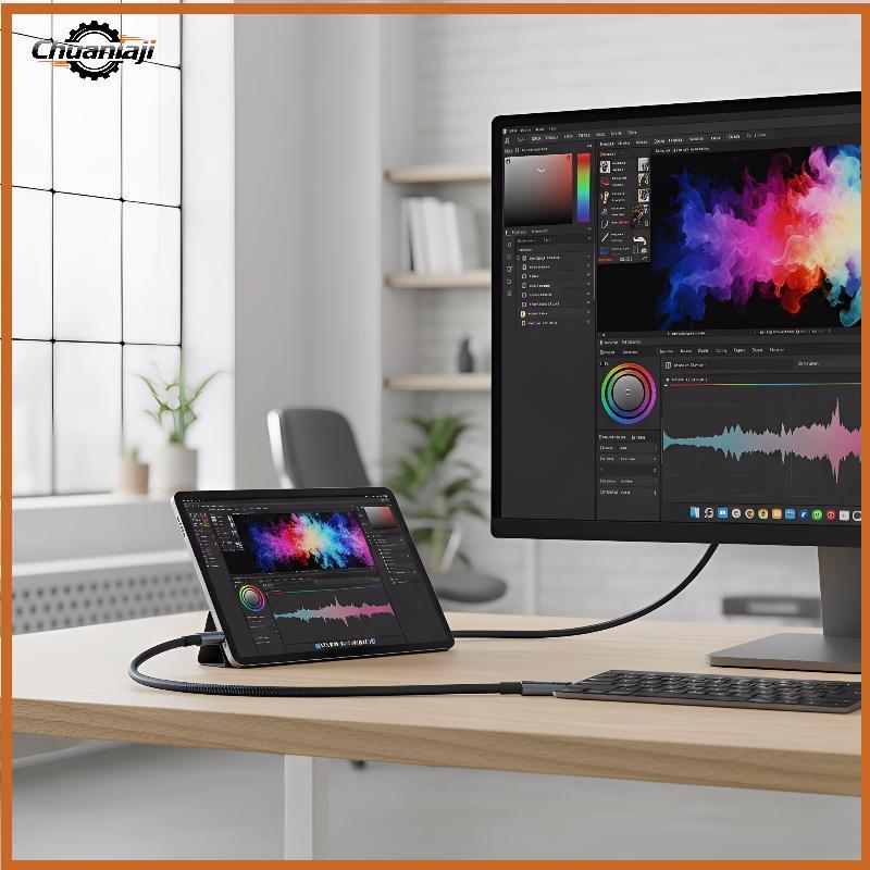 Chuaniaji 240W USB C Para Tipo Cabo PD 3.1 Carga Rápida 40Gbps Dados 8K 60Hz Videocompatível Laptop Tablet Phone BR