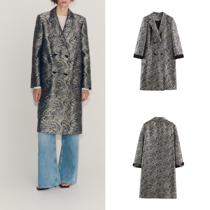 Novo estilo feminino europeu americano estilo High-End Jacquard casaco 7203883 802