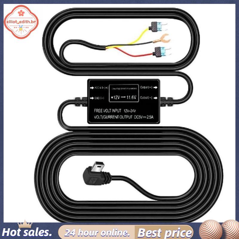 12/24V A 5V Car Dash Cam Fio 3.2m Espelho DVR Hardwire Cabo Kit Mini Linha De Carregador Micro-USB