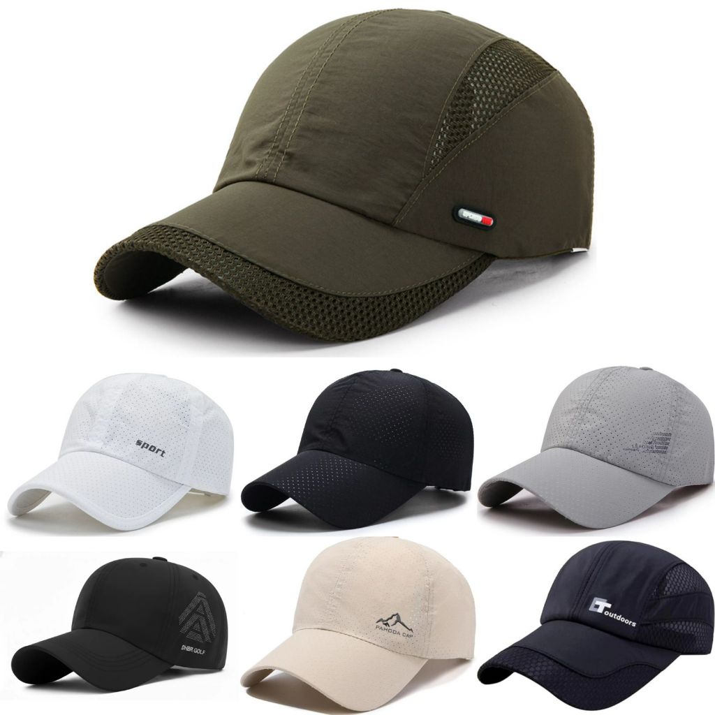 Boné Tactel Casual Respirável Baseball Secagem Rapido Spring Summer New Handsome Outdoor Sports