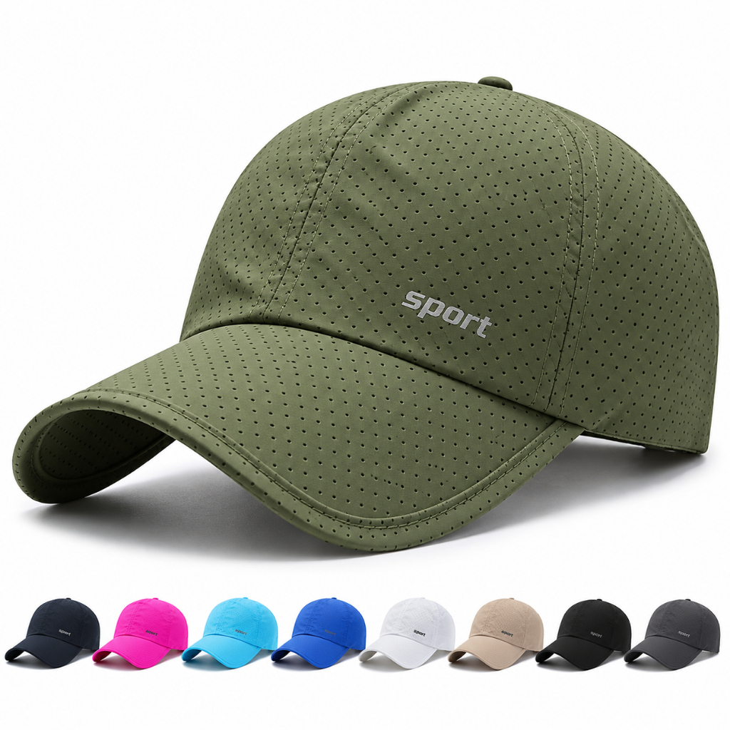 Boné Tactel Casual Respirável Baseball Secagem Rapido Spring Summer New Handsome Outdoor Sports EE5