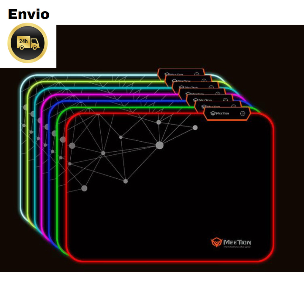 Mouse pad PD120 para jogos RGB com LED de borracha