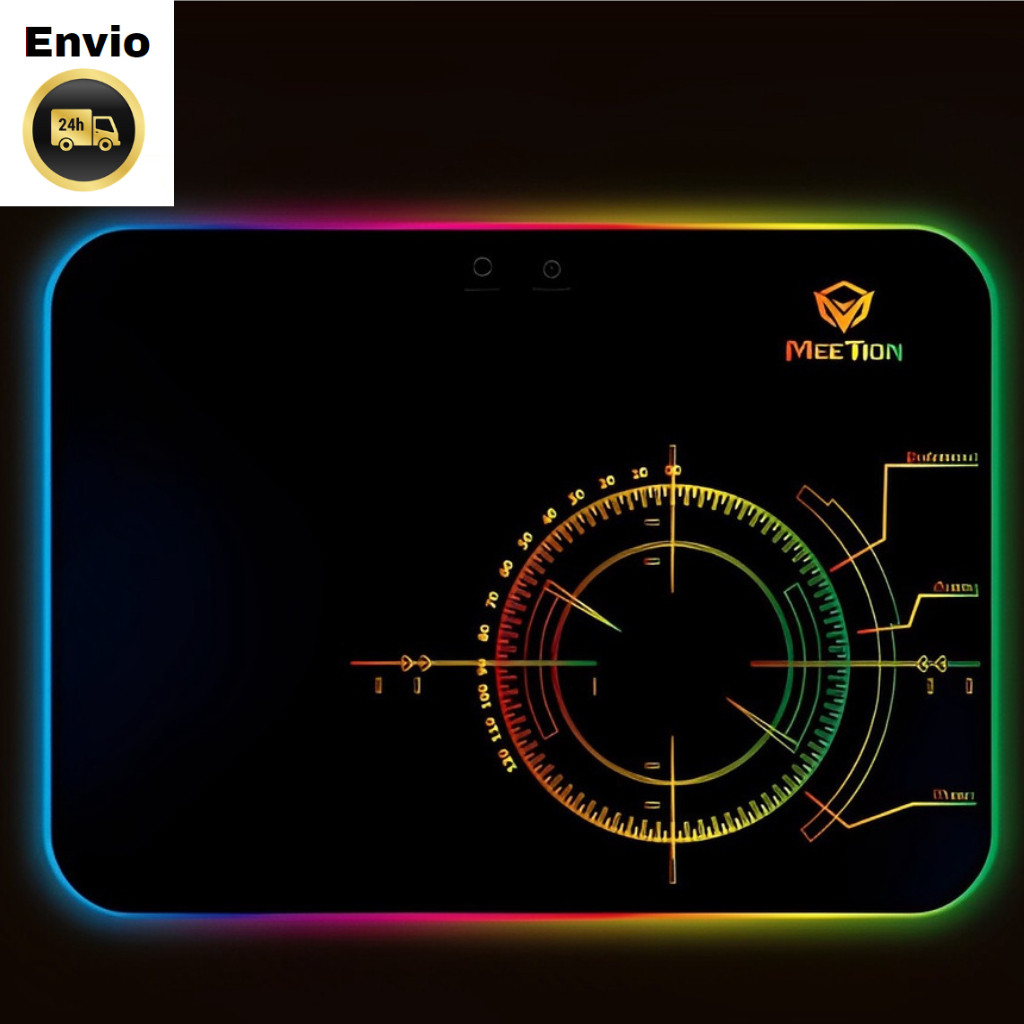 Mouse Pad P010 para jogos com LED RGB retroiluminado brilhante