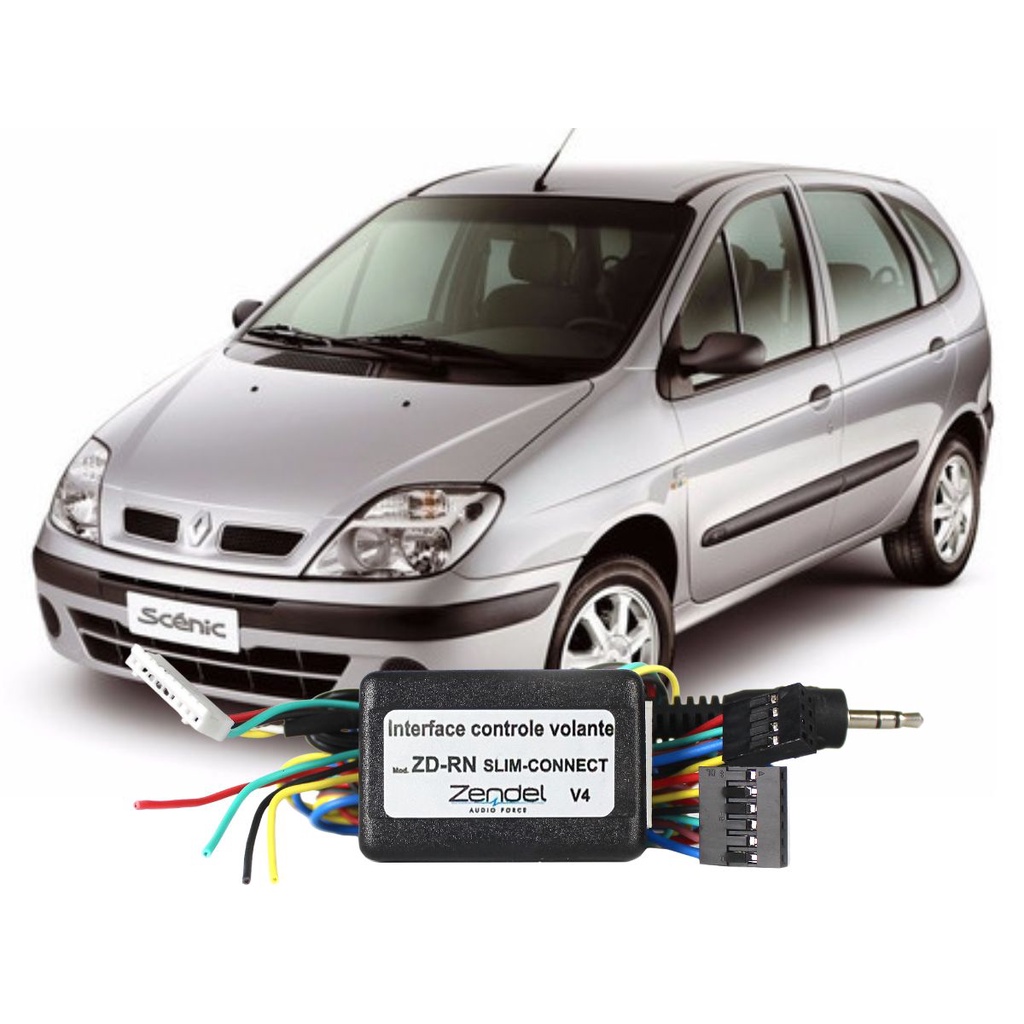 Interface Comando Volante Renault Scenic 99 A 2008 2009 2010 Central Controle de Som no Volante do Veículo