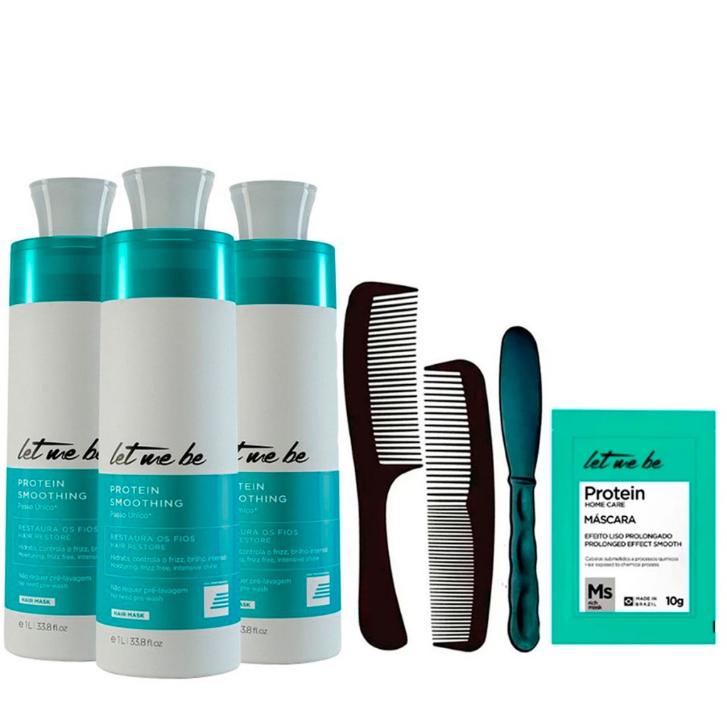 Kit 03 Prograssiva Passo Único Smoothing Let Me Be 1L