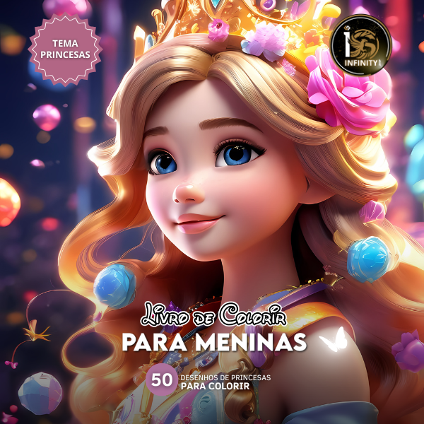 Livro Digital de Colorir - Tema Princesas