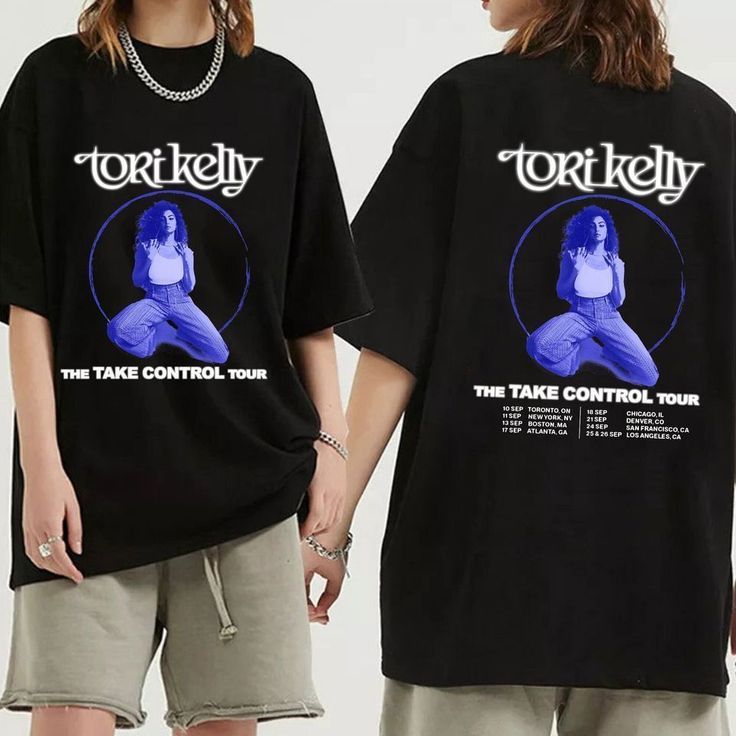 Camiseta Gildan Tori Kelly The Take Control Tour 2023 Dois Lados Premium Atemporal Elegante Moda