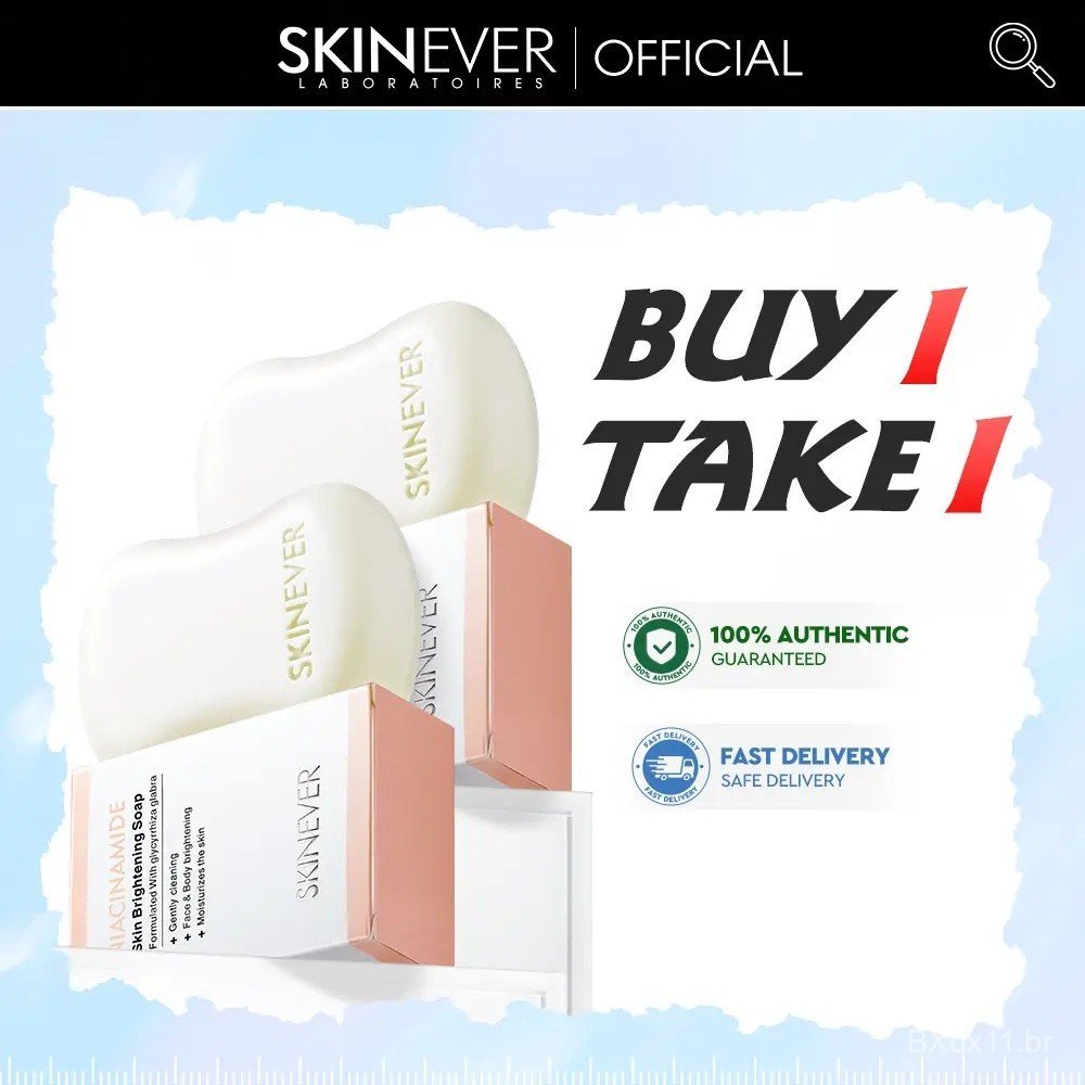 SKINEVER | BUY 1 TAKE 1 | Niacinamide Skin Brightening Soap 80G l Gently Cleaning | Face & Body Oil Control | Soothes &