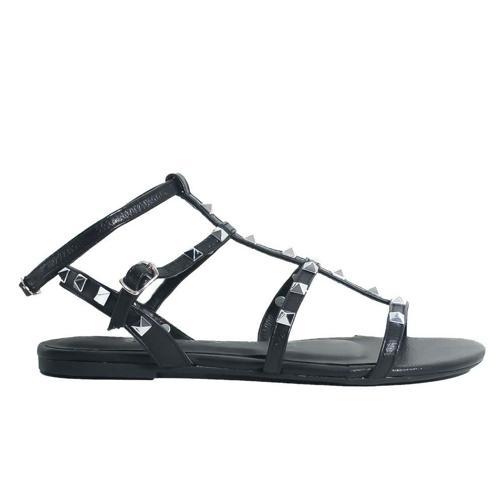 Rasteira Specchio Sparkle Greta Preto