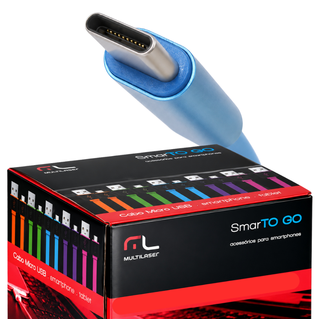Cabo USB Tipo C USB-C Fast Charger 1 Metro 2.0 Reforçado Cores Dados e Carregamento