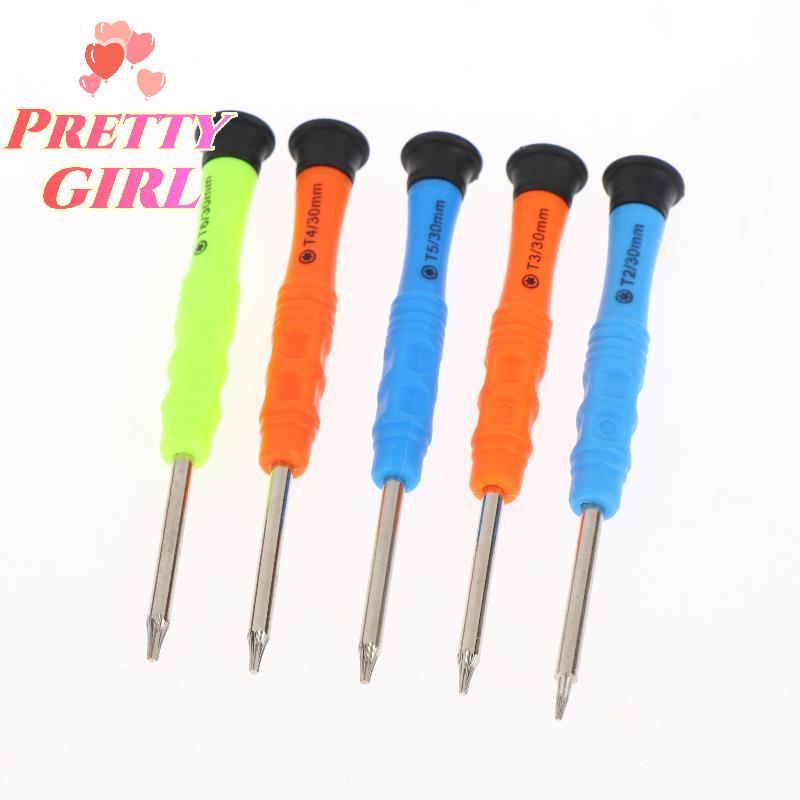 [Pretty ggirl] 1/3 Conjuntos De Chave De Fenda Torx T2 T4 T5 Star Bit DIY Kit De Ferramentas De Reparo Manual Para Celul