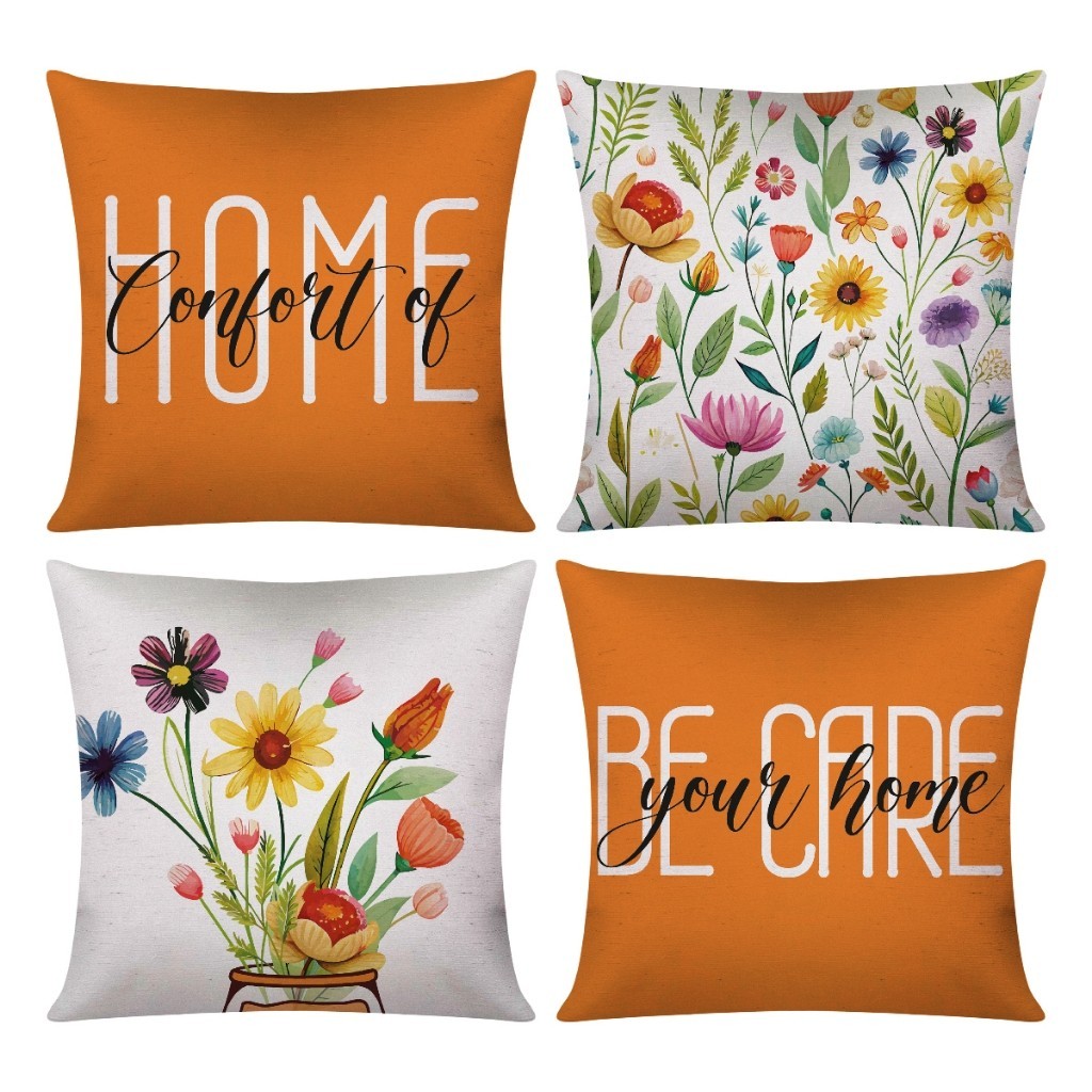 Kit c/ 4 Capas de Almofada Decorativas Modern Print 42x42 - Kit Home