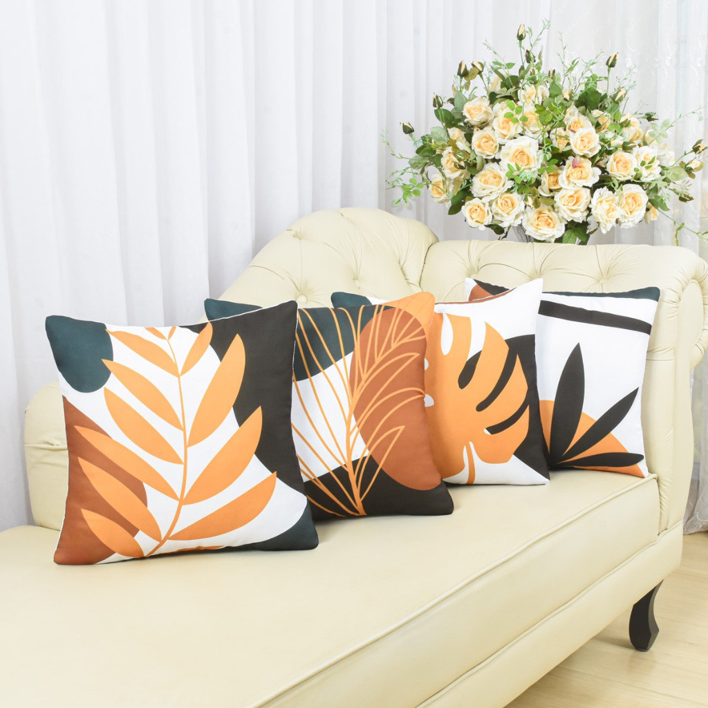 Kit 4 Capas De Almofada Modern Print 45X45 Modern Print Decorativas Cores Viva