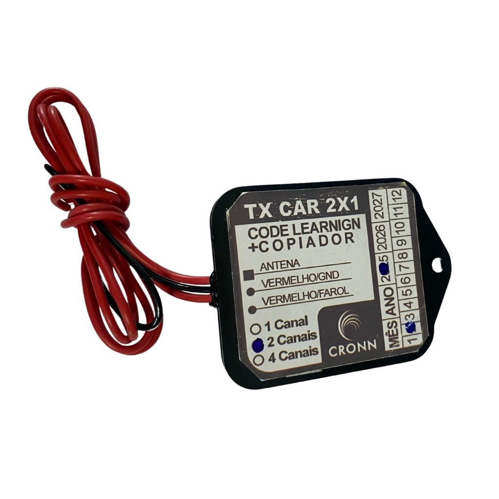 Tx Car Copiador 433Mhz 2 Canais Para Dois Portões