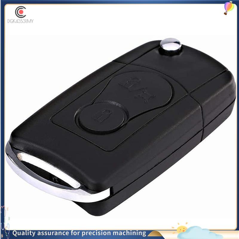 [hukou33] Para Actyon Flip Remote Car Key Shell Case 2 Botões Acessórios Carro , Preto