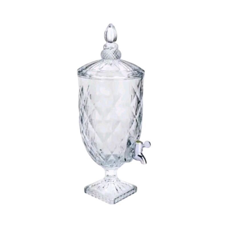 A Dispenser Suqueira Para Água Saborizada De Vidro Cristal 5 Litros Diamond