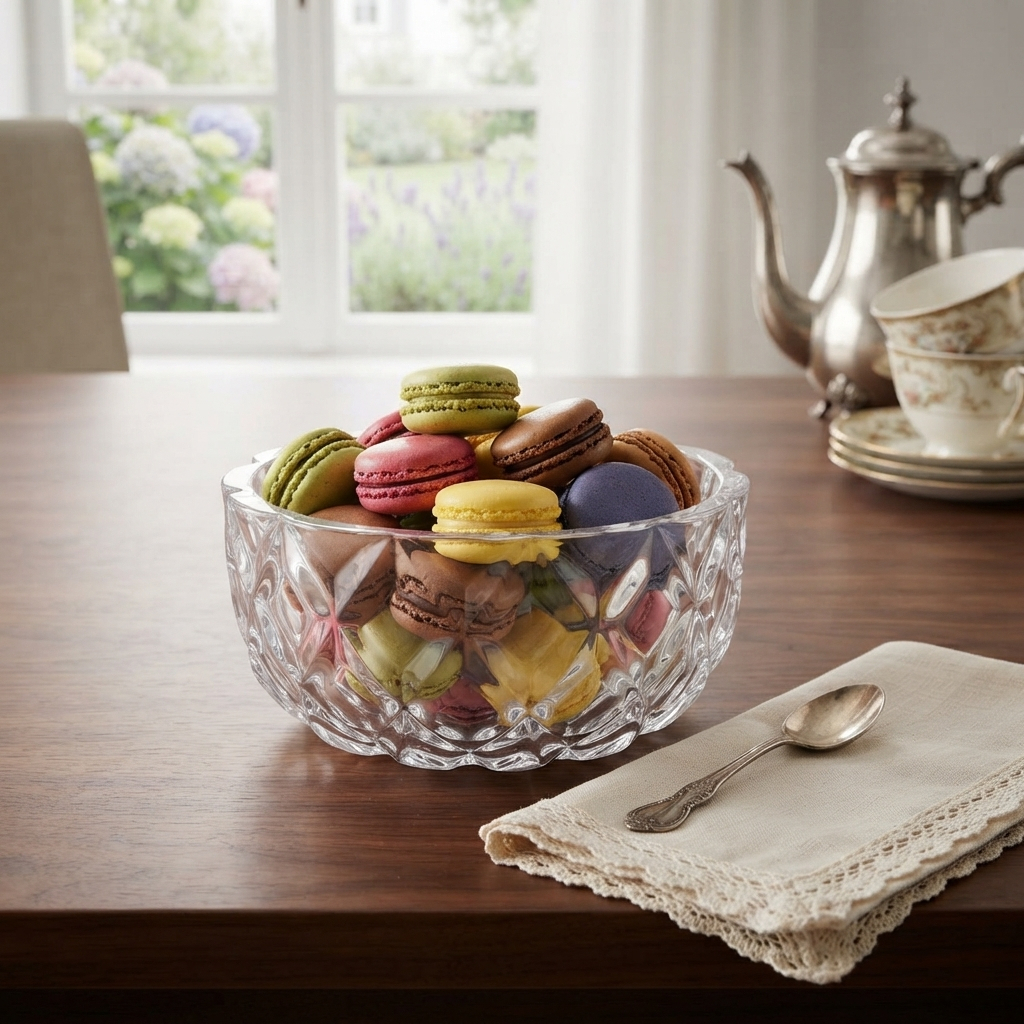 Centro de Mesa Lyor Deli Diamond de Cristal 25x13cm Fruteira Decorativa Frutas Doces Mesa Posta Sala de Jantar Decoração