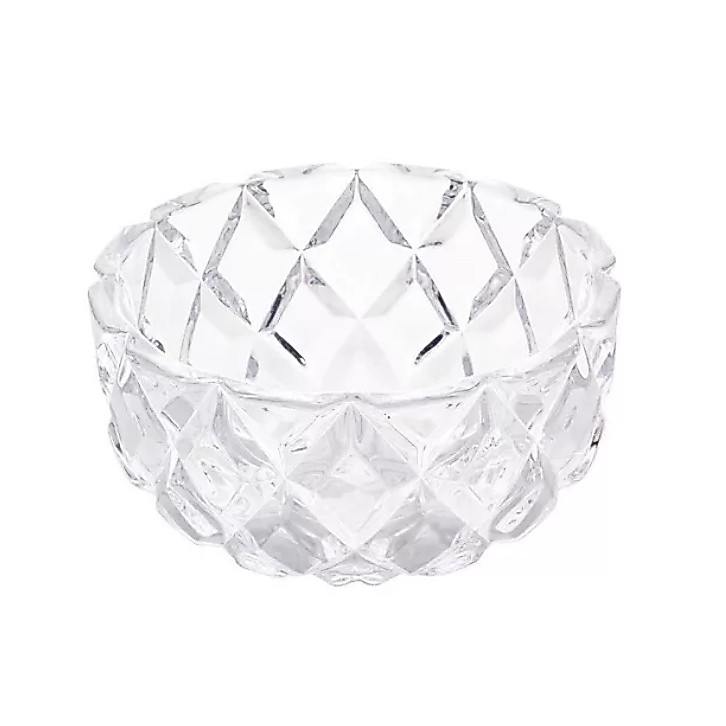 Centro De Mesa De Cristal Deli Diamond 25x13cm De Luxo