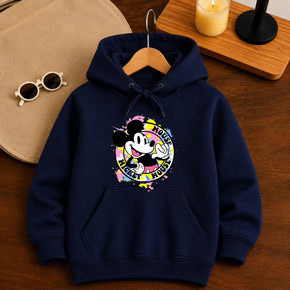 Blusa Moletom infantil unissex Menino menina Mickey Mouse na Tinta Tie Dye Feito com material premium para o inverno
