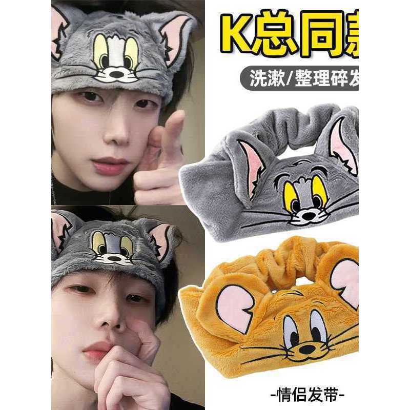 K mesmo estilo bonito dos desenhos animados gato Tom laço de cabelo Jerry Mouse dos desenhos animados laço de cabelo de
