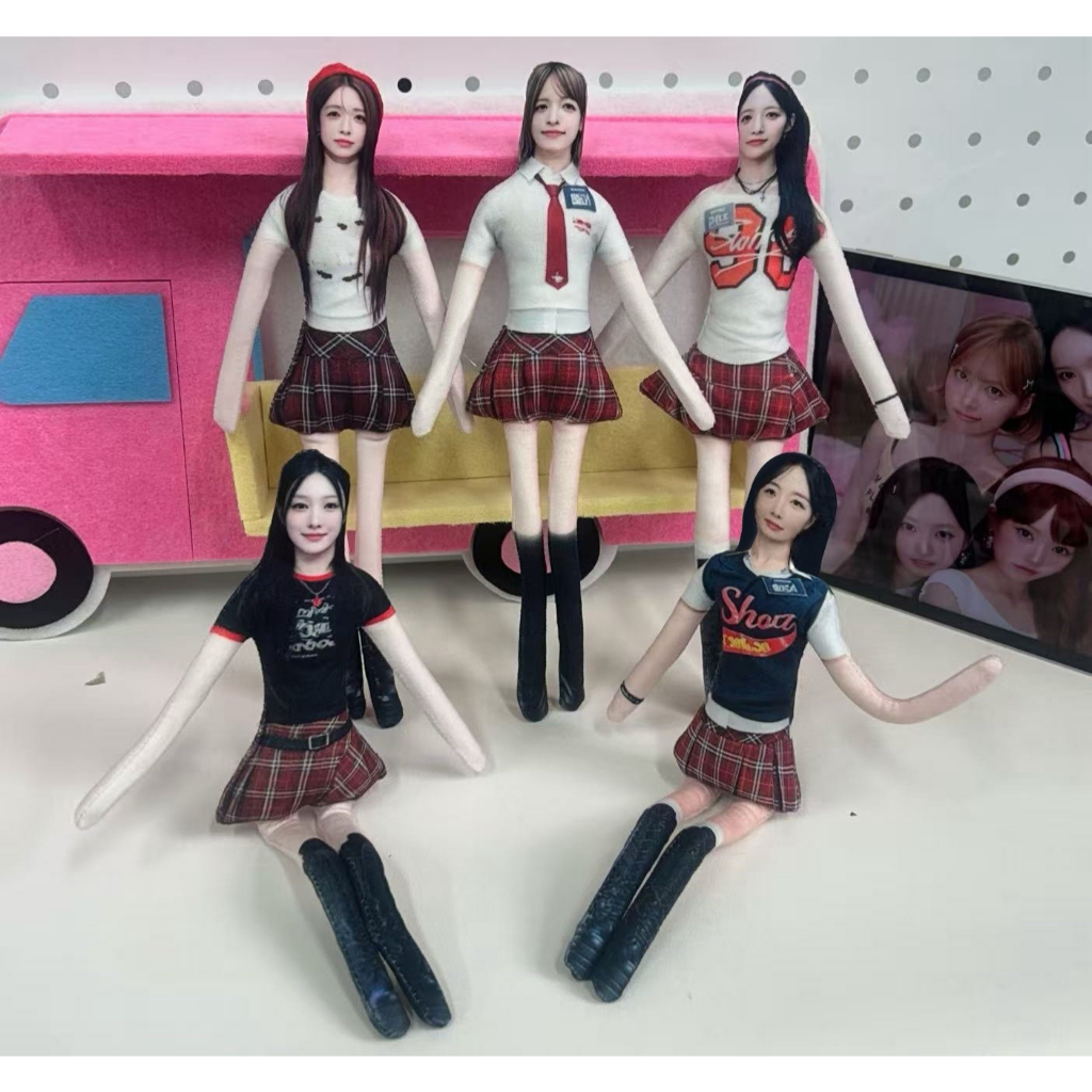 Boneca seca do Mouse RESCENE, boneca de algodão Tie-Dye, modelo de membro combinado coreano, pode apertar a postura pend