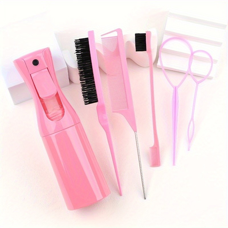 Conjunto De Cabelo Feminino De 6 Peças , Estilo Comum-Incluindo Escova Teaser , Pente De Cauda De Mouse ,