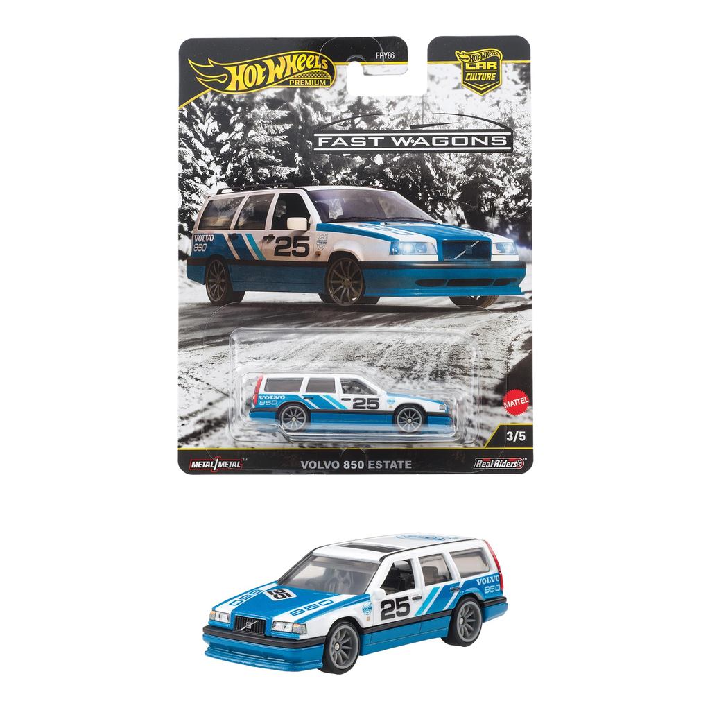 Hot Wheels Car Culture Fast Wagon Volvo 850 Estate Vehicle Toy Mini Car 3 anos ou mais azul JBK68